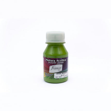 Pintura Acrílica Al Frío 60 ml Verde Aguacate Franco Arte
