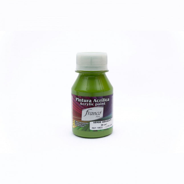 Pintura Acrílica Al Frío 60 ml Verde Aguacate Franco Arte