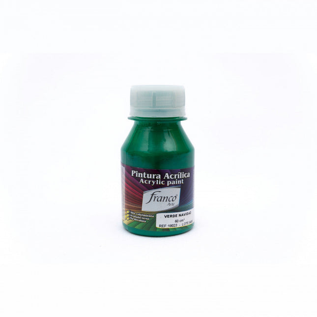 Pintura Acrílica Al Frío 60 ml Verde Navidad Franco Arte