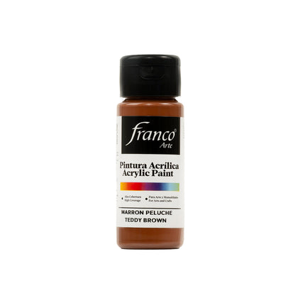 Pintura Acrílica Al Frío Marrón Peluche 60 ml Franco Arte
