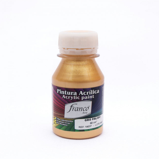 Pintura Acrílica Al Frío 60 ml Oro Pálido Franco Arte