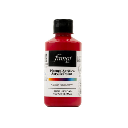 Pintura Acrílica Al Frío Rojo Navidad 250 ml Franco Arte
