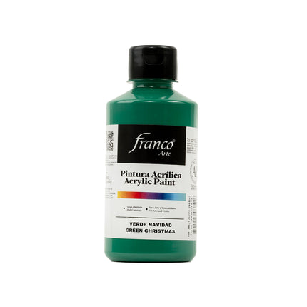 Pintura Acrílica Al Frío Verde Navidad 250 ml Franco Arte