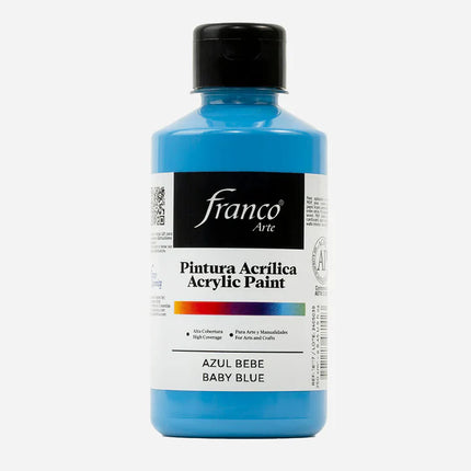 Pintura Acrílica Al Frío Azul Bebé 250 ml Franco Arte