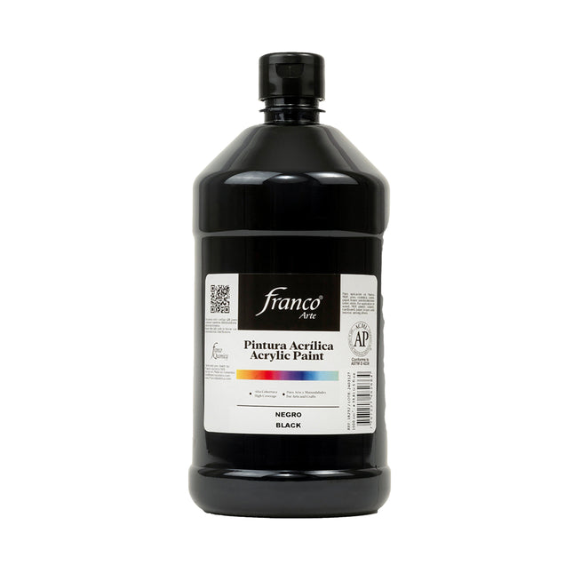 Pintura Acrílica Al Frío 1000 ml Negro Franco Arte