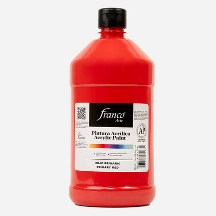 Pintura Acrílica Al Frío 1000 ml Rojo Primario Franco Arte