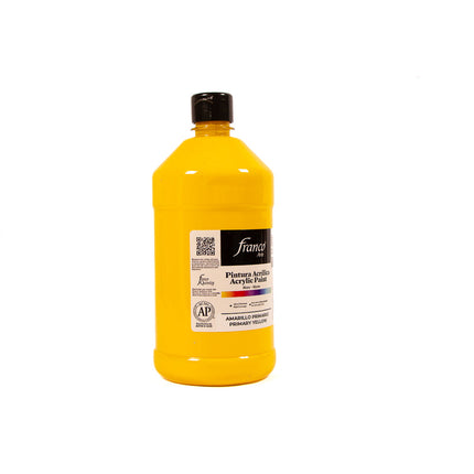 Pintura Acrílica Al Frío 1000 ml Amarillo Primario Franco Arte