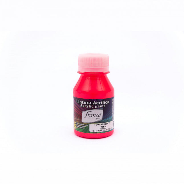 Pintura Acrílica Al Frío 60 ml Fluorescente Pink Franco Arte