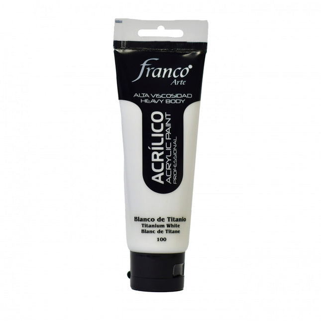 Acrílico 100 ml Blanco Titanio Franco Arte