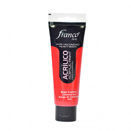 Acrílico 100 ml Rojo Cadmio Franco Arte