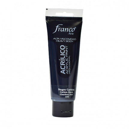 Acrílico 100 ml Negro Carbón Franco Arte
