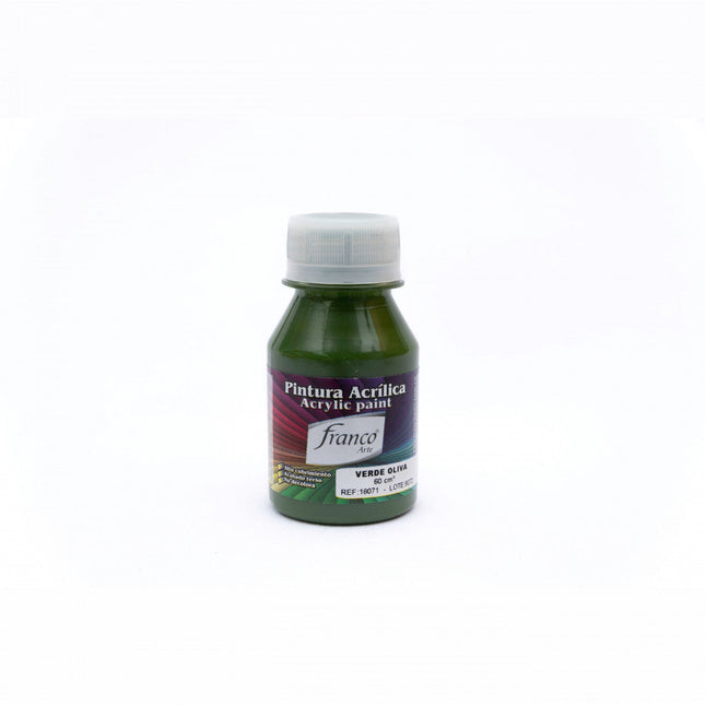 Pintura Acrílica Al Frío 60 ml Verde Oliva Franco Arte