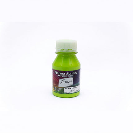 Pintura Acrílica Al Frío 60 ml Verde Limón Franco Arte