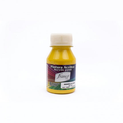 Pintura Acrílica Al Frío 60 ml Amarillo Vivo Franco Arte