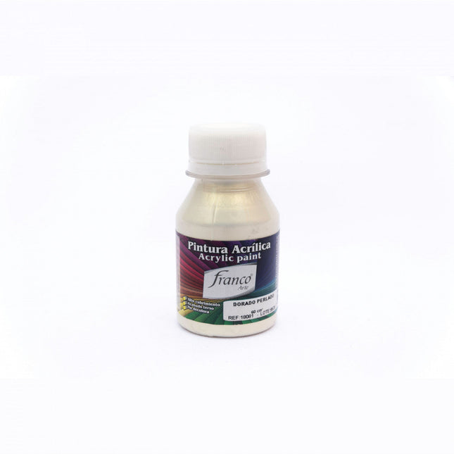 Pintura Acrílica Al Frío 60 ml Dorado Perlado Franco Arte