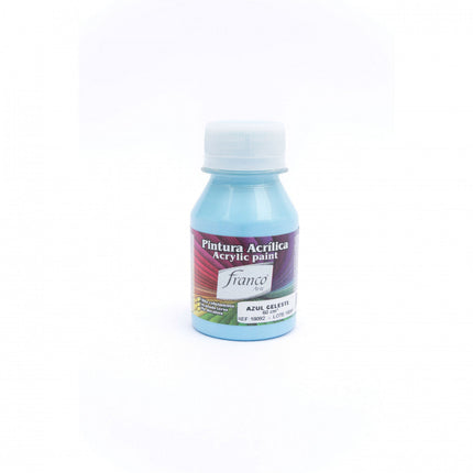Pintura Acrílica Al Frío 60 ml Azul Celeste Franco Arte