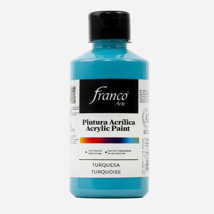 Pintura Acrílica Al Frío 250 ml Turquesa Franco Arte