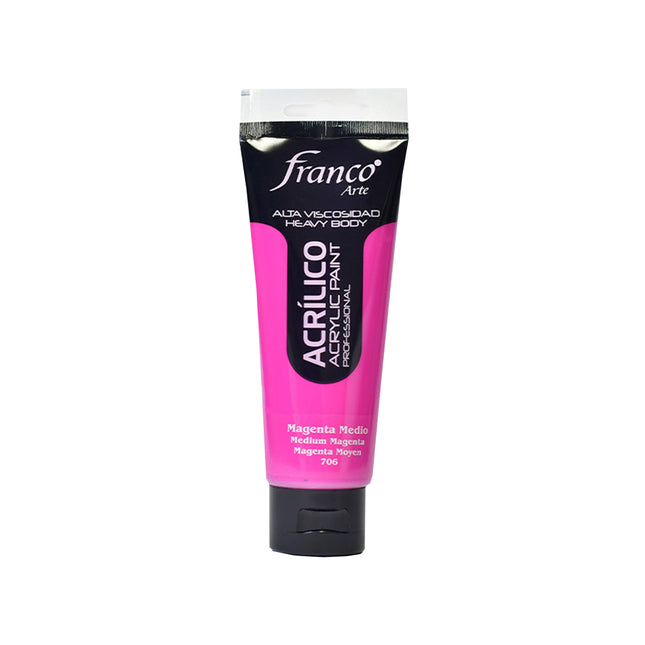 Acrílico 100 ml Magenta Medio Franco Arte