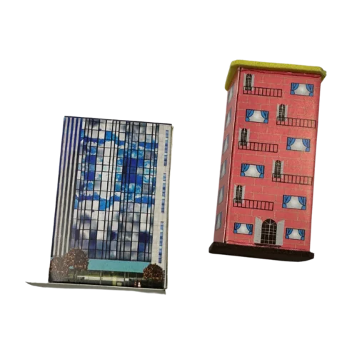 Edificios Miniatura x2 Para Maquetas | El Trebol