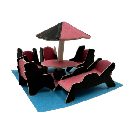 Sillas De Playa Miniatura x6 Para Maquetas | El Trebol