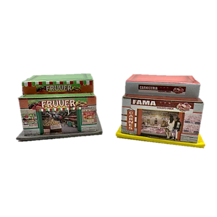 Locales Comerciales Miniatura x6 Para Maquetas | El Trebol