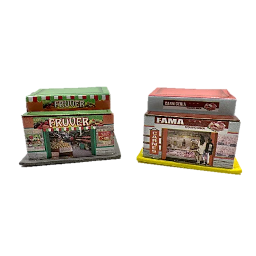 Locales Comerciales Miniatura x6 Para Maquetas | El Trebol
