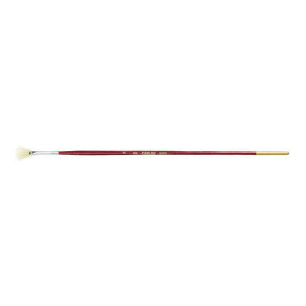 Pincel abanico de cerda natural Giotto con mango ergonómico, ideal para difuminados y efectos de textura en óleo, acrílico y témpera.