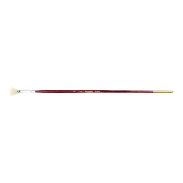 Pincel abanico de cerda natural Giotto con mango ergonómico, ideal para difuminados y efectos de textura en óleo, acrílico y témpera.