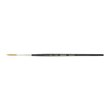 Pincel delineador redondo Giotto de pelo de Marta natural, ideal para trazos finos y detallados en acuarela, tinta, óleo y acrílico.
