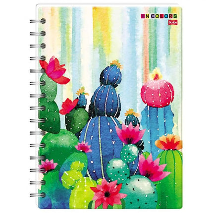 Cuaderno Argollado Grande Incolors 80 Hojas Cuadriculado Scribe