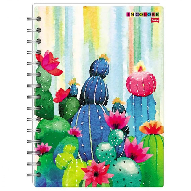 Cuaderno Argollado Grande Incolors 80 Hojas Cuadriculado Scribe