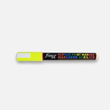 Marcador Acrílico Fluorescente Limón Franco Arte