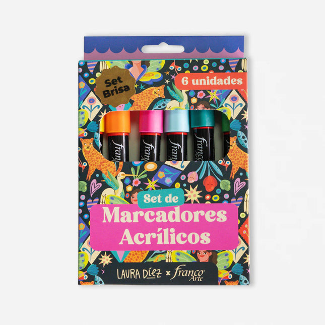 Set Marcadores Acrílicos By Laura Díez - Brisa | Franco Arte