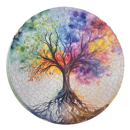 Rompecabezas Circular En Madera Arbol De La Vida Ingenio Destreza