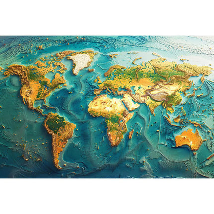 Rompecabezas 1000 Piezas Mapa Del Mundo Ingenio Destreza