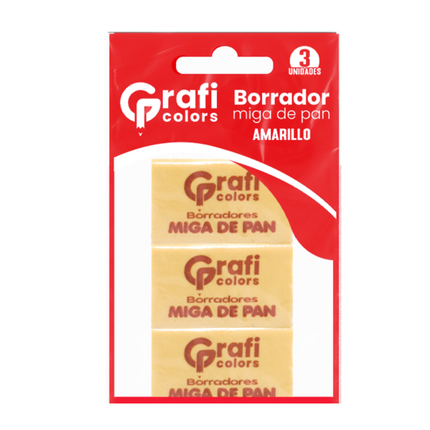 Borrador Grafi Colors Miga De Pan Amarillo X3
