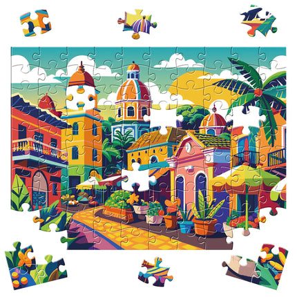 Rompecabezas 100 Piezas Pueblo Caribeño | Ingenio Destreza