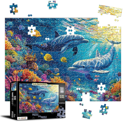 Rompecabezas Puzzle In Puzzle 300 Piezas Delfines | Ingenio Destreza