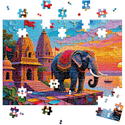 Rompecabezas Puzzle In Puzzle 300 Piezas Elefante Hindú | Ingenio Destreza