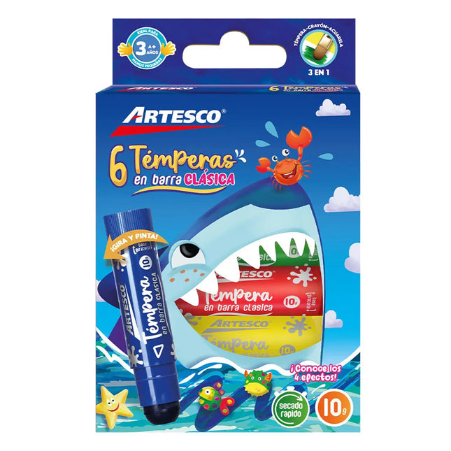 Témpera En Barra Clasica 10 gr x6 | Artesco