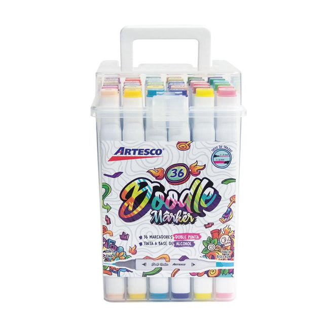 Marcadores A Base De Alcohol Doodle x36 | Artesco