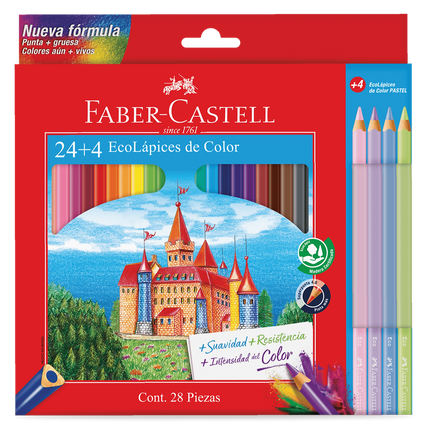 Ecolapices Tria X 24 Colores + 4 Pastel, Mina 4.0 Ref116119