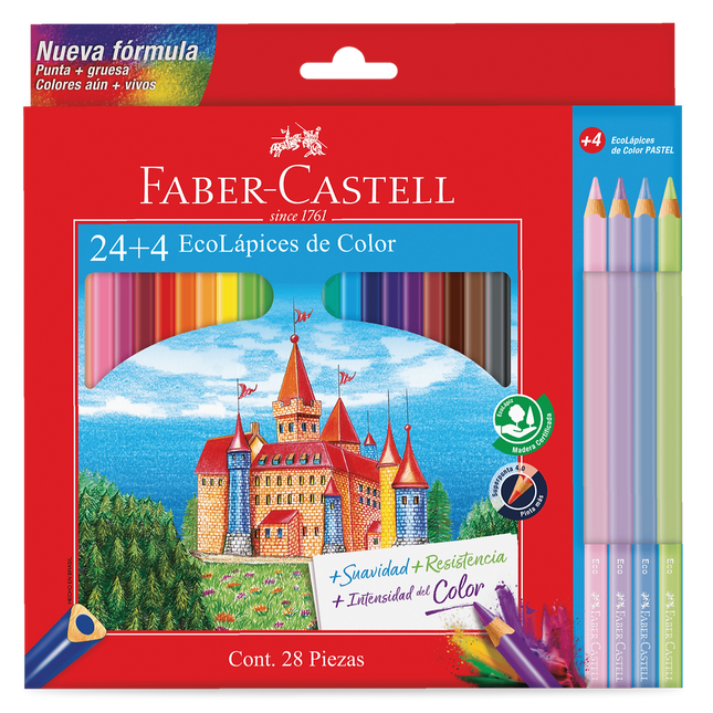 Ecolapices Tria X 24 Colores + 4 Pastel, Mina 4.0 Ref116119