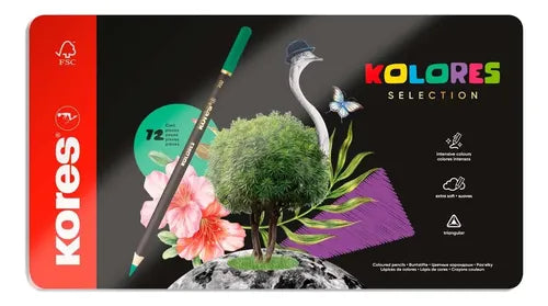 Lápices de Colores Kores x72 - Caja Metálica